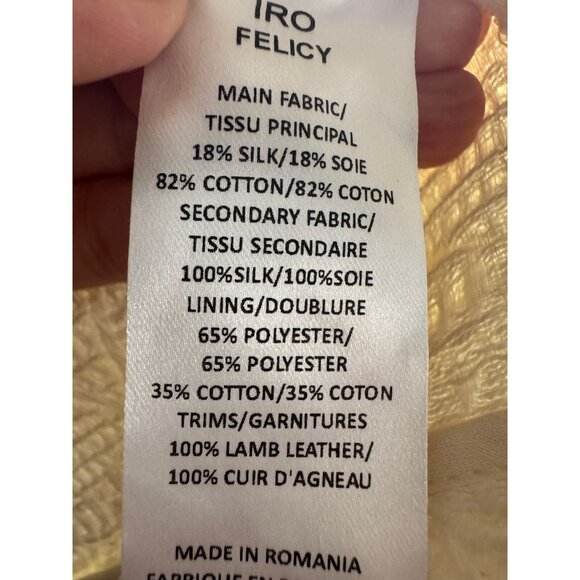 IRO Womens Felicity Jacket Ivory Size 8 ASO Kendall Jenner Silk Rocker Moto Edgy - Picture 13 of 16